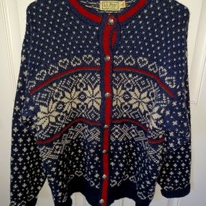 Vintage LL Bean Fair Isle Christmas sweater